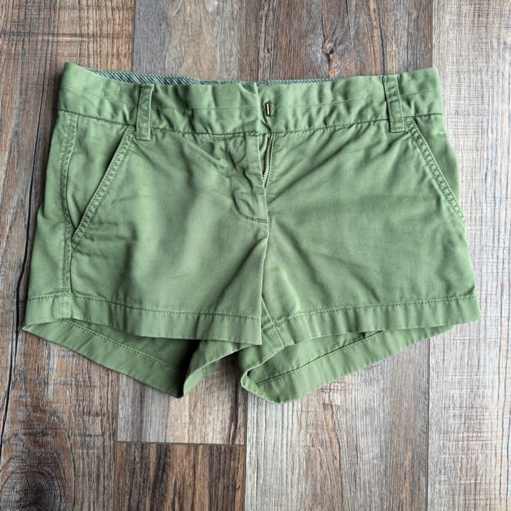 J. Crew Olive Chino Shorts